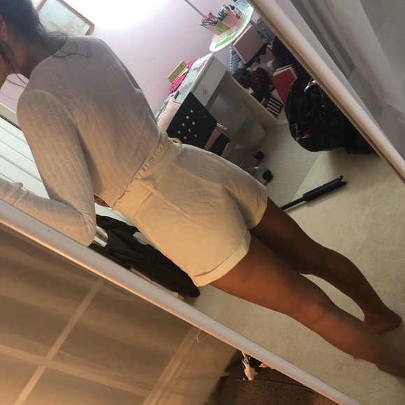 White Rib Knit Wrap Top - Picture 4 of 4